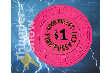 $1 Pink Pussy Cat Reno Nevada Casino Chip